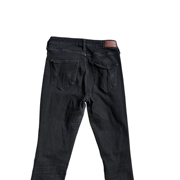 HOLLISTER Women's Black Distressed Skinny Jeans Size 27 Long - Picture 8 of 8